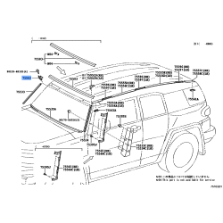 TOYOTA FJ CRUISER Upper Windshield Reveal Molding Clips 75563-35010