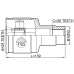 inner cv joint right 24x43x28
