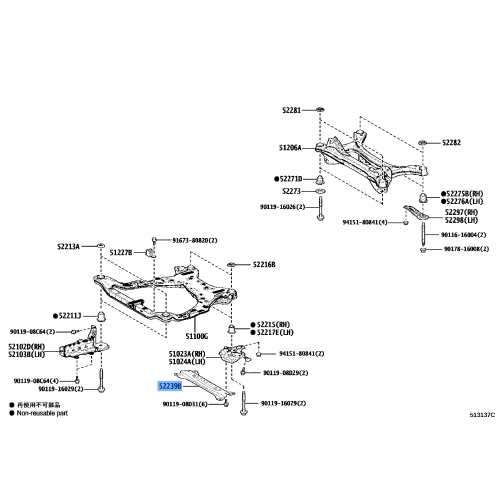 TOYOTA Plate, Body Mounting 52239-33020