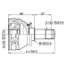 inner cv joint left 29x43.8x30
