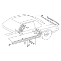 Mercedes-Benz Rocker Panel Moulding Clip 0009887681 for 380SL 450SL 560SL R107 Series