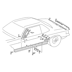 Mercedes-Benz Rocker Panel Moulding Clip 0009887681 for 380SL 450SL 560SL R107 Series