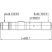 axle half shaft left 30x854x24