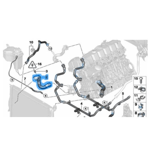 Coolant Hose For Bmw 17127564478