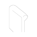 Front Bumper Tow Hook Cover - BMW E60 E61 E83 - Primed