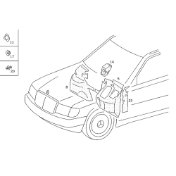 Trunk Trim Retainer Push Clip Rivet - Mercedes-Benz 2019900292 (x10)