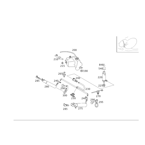 Head Lamp Nozzle Bracket Db W211