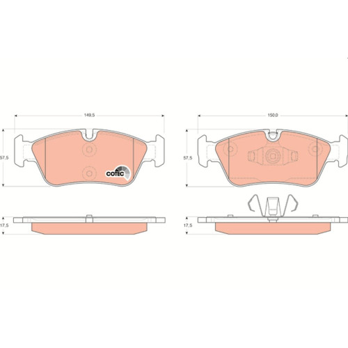 Brake Pad Set-Front-E90