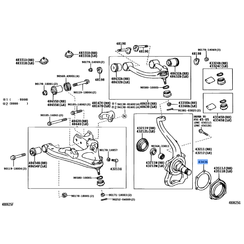 Toyota OEM Gasket, Knuckle Spindle Oil Retainer 43436-60020