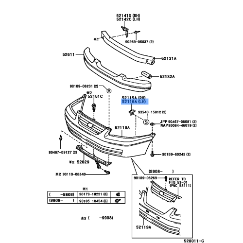 Front Bumper Braket Lh