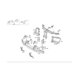 Front Mask Lock Carrier Reinforcement Front Carrier for Mercedes-Benz CL C215