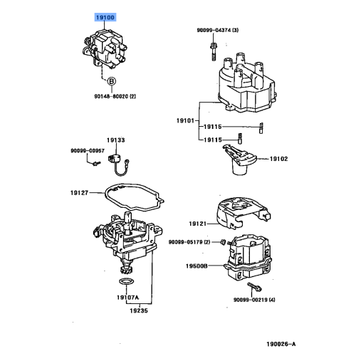 DISTRIBUTOR ASSY - TOYOTA Hiace 1RZ 2RZ 3RZ Engine