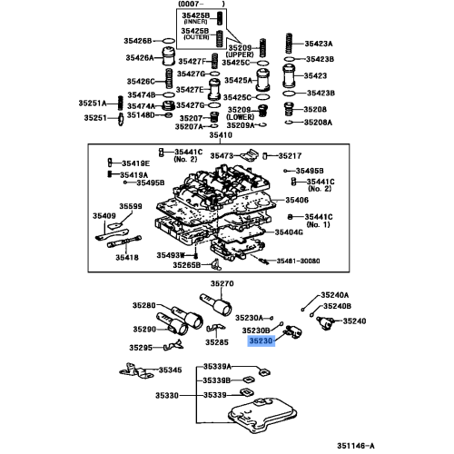 U341E Transmission 3-Way Solenoid No. 2 - Toyota Yaris 2003-2016