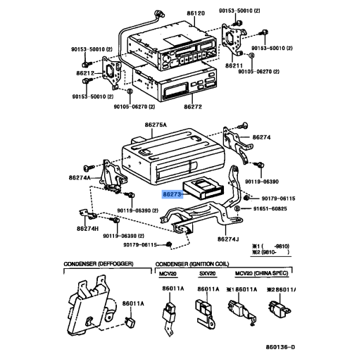 Toyota Genuine Magazine Disc Player 86273-33020 OEM