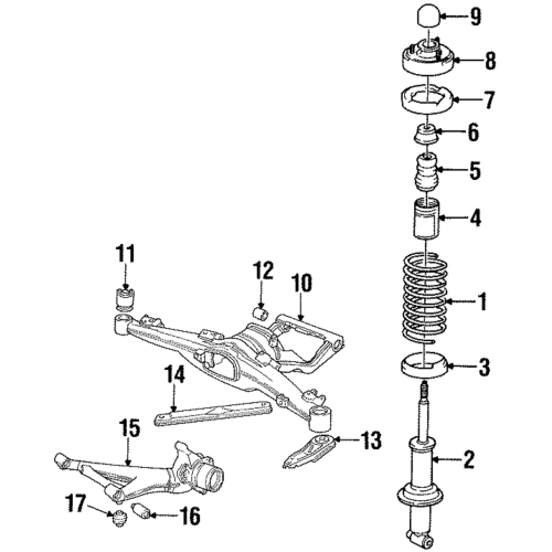 Shock Absorber Mounting Rear Bmw E32