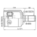 inner cv joint left 35x33x28