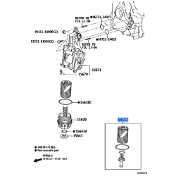 Toyota Oil Filter Element Kit 04152-38020 fits: Land Cruiser, Tundra and More