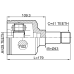 inner cv joint left 29x43x41