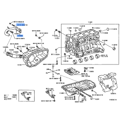 TOYOTA 12269-38010 Genuine Oil Return Pipe Gasket