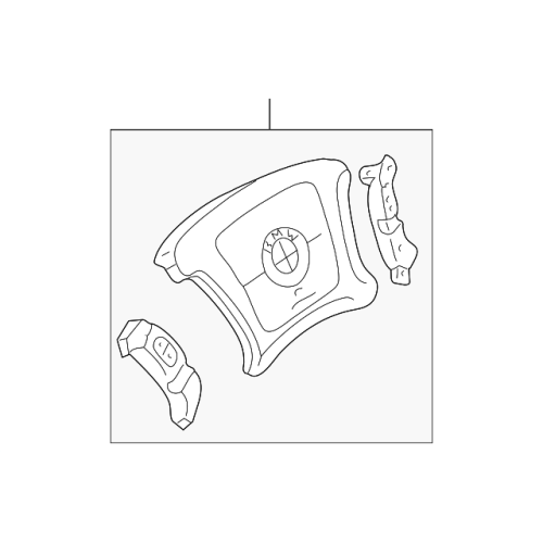 BMW E39 E38 Z3 M-Sport Steering Wheel Airbag (SRS Hub Cap) - OEM 32342228970