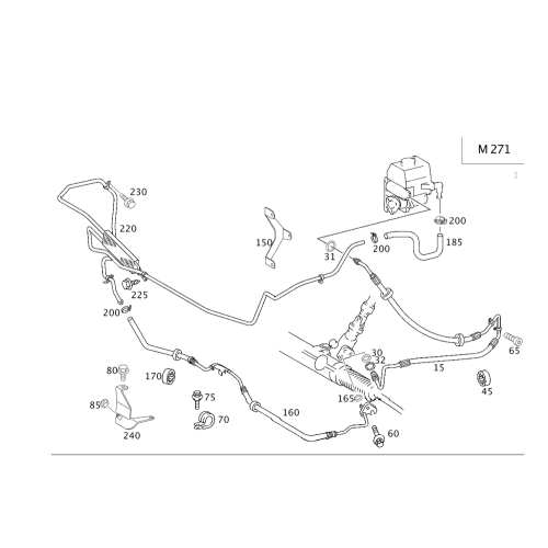 Steering Pump Hose Db W203