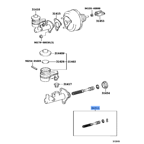 Toyota Clutch Master Cylinder Kit 04311-60110