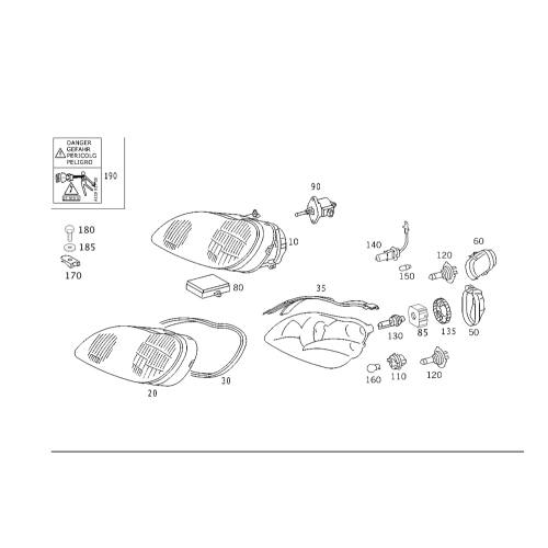 Head Lamp Db W220/2003/Lh