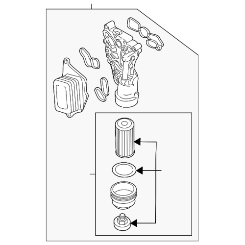 Aluminium Engine Oil Filter Housing - BMW F39, F44, MINI F54, F56, F57