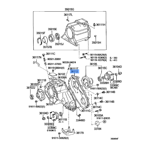 TOYOTA LAND CRUISER Transfer Case - 36104-60040