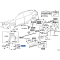 TOYOTA 76902-78010 Mudguard Sub-Assy Side LH