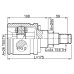 inner cv joint left 26x50x24