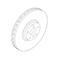 BMW Front Vented Brake Disc Rotor 332 x 30mm - E70 E71 F15 F16