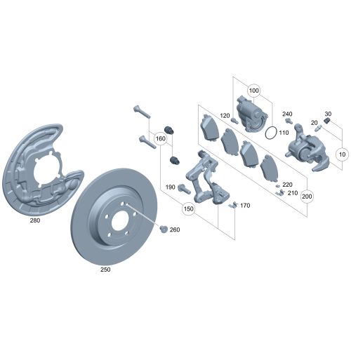 Brake Disc Rear Db W117,W247,W118