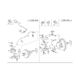 MERCEDES-BENZ 2024301329 Line, From Intake Manifold To Brake Booster Assembly