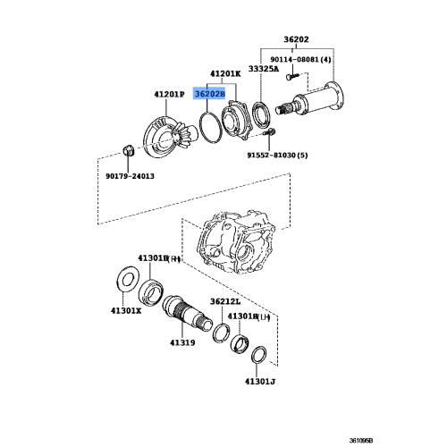 TOYOTA 90301-28006 Ring, O (For Manual Transmission Output Shaft Rear Set Nut)