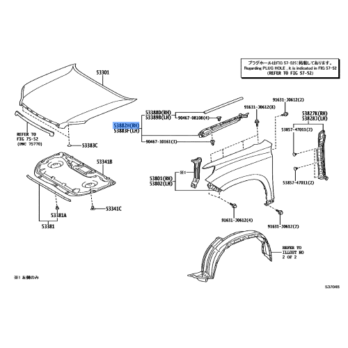 Front Fender Main Seal, Right