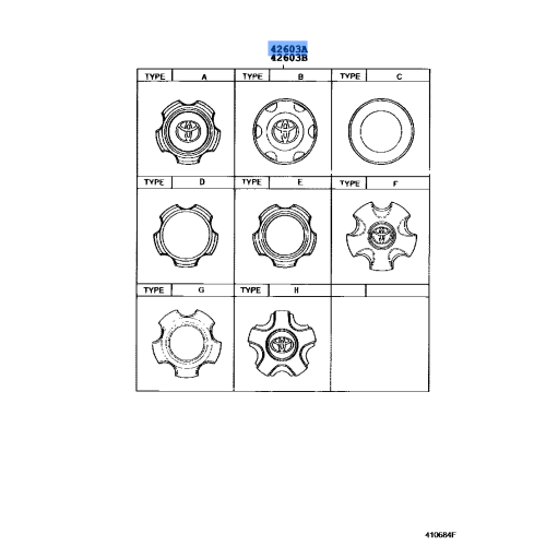 ORNAMENT SUB-ASSY, WHEEL HUB (FOR FRONT) - Toyota Land Cruiser 1998-2008
