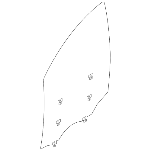 Glass Assy-Door Wind