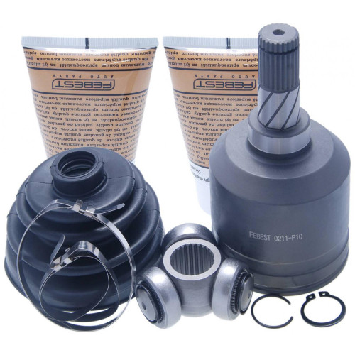 CV Joint - Febest 0211-P10 - Fits Infiniti G20 (P10) 1991-1996, Front Axle Left, Transmission Side
