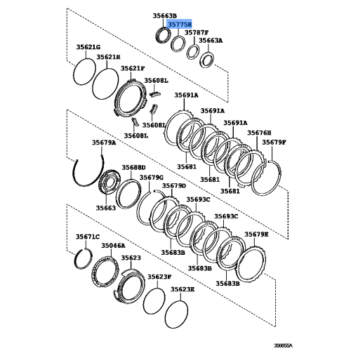 Toyota OEM Thrust Bearing Race NO.5 35775-48020