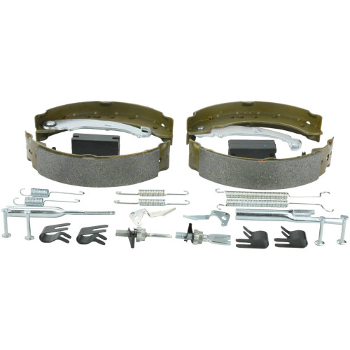 shoe kit, rear brake - kit (with slide pins, with anti-rattle spring)