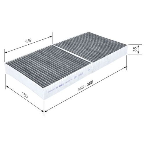 Bosch Interior Cabin Pollen Filter Air - Mercedes-Benz SLK SLC