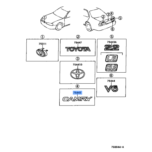 Toyota Yaris Hatch Emblem 75442-52370