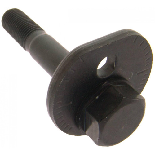 Camber adjusting eccentric bolt