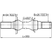 axle half shaft right 34x350x26