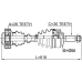 front cv axle shaft left/right 618x30
