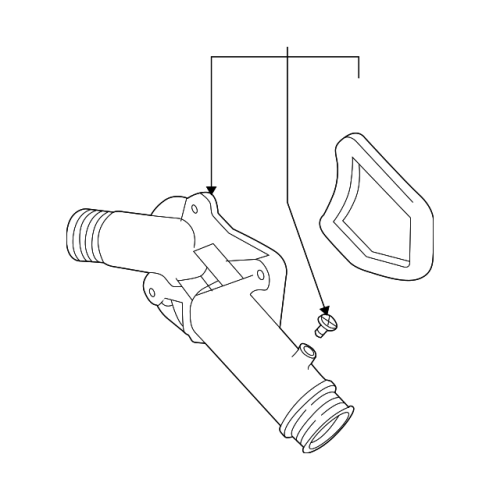 Thermostat Housing Assembly - BMW E39 528i 1997-1998 2.8L Aluminum