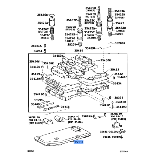 TOYOTA STRAINER ASSY, VALVE BODY OIL 35330-36010