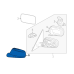 Door Mirror Cover Cap - BMW (E46, E65) - Primed Left Side