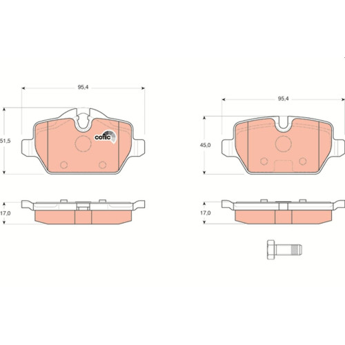 Brake Pad Set Rr/E90/ 3 Srs
